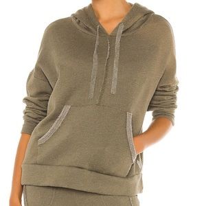 Free People Movement Work It Out Hoodie In Army Green Size Medium